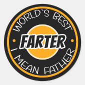 Der Gemeinste Vater der Welt Runder Aufkleber (Vorderseite)
