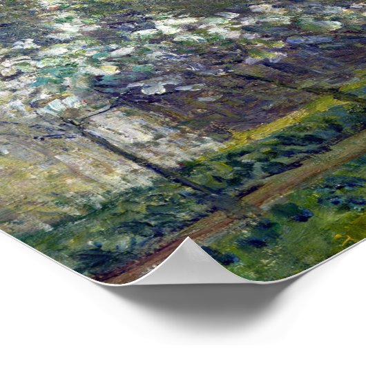 Der Gemüsegarten mit Bäumen in Blossom Poster (Ecke)