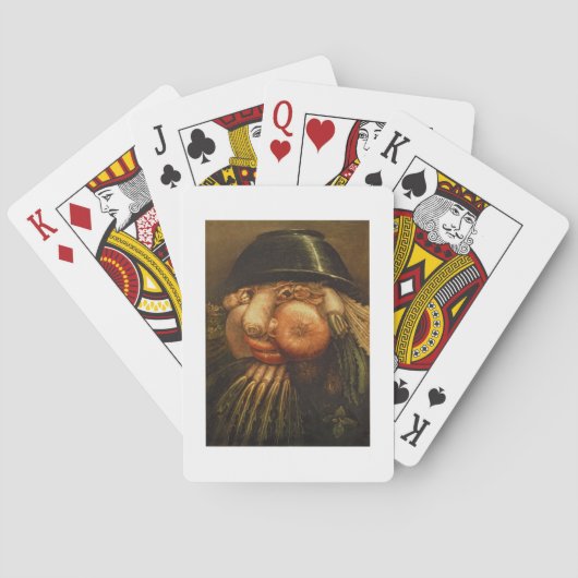 Der Gemüsegärtner, c.1590 (Öl auf Platte) Spielkarten (Rückseite)