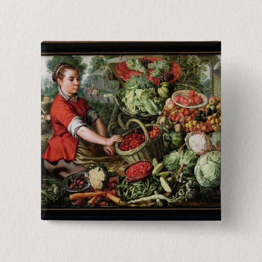 Der Gemüseverkäufer Button (Vorderseite)