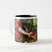 Der Gemüseverkäufer Zweifarbige Tasse (Vorderseite Links)