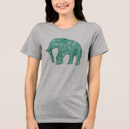 Der Gemusterte Elefant-T - Shirt niedlicher Frauen