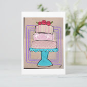 Der gemusterte Pastellturm Einladung (Stehend Vorderseite)