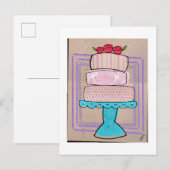 Der gemusterte Pastellturm Postkarte (Vorne/Hinten)