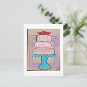 Der gemusterte Pastellturm Postkarte (Stehend Vorderseite)