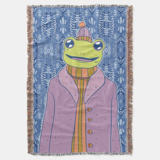 Der gemütliche Frosch Decke (Vorderseite Vertikal)