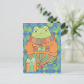 Der gemütliche Frosch Postkarte (Stehend Vorderseite)