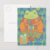 Der gemütliche Frosch Postkarte (Vorne/Hinten)