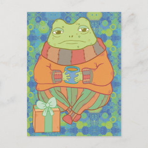 Der gemütliche Frosch Postkarte