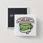 Der gemütliche Knopf "Mystery Book Club" Button (Vorne & Hinten)