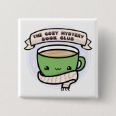 Der gemütliche Knopf "Mystery Book Club" Button (Vorderseite)