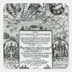 Der General Histoire von Virginia Quadratischer Aufkleber