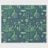 Der geniale Entwurf von Mad Scientist Geschenkpapier (Flach)