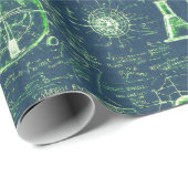 Der geniale Entwurf von Mad Scientist Geschenkpapier (Rolleneckpunkt)