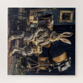 Der Gentleman Rabbit-Vintage Whimsical Puzzle (Horizontal)