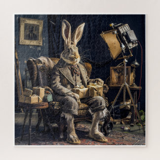 Der Gentleman Rabbit-Vintage Whimsical Puzzle