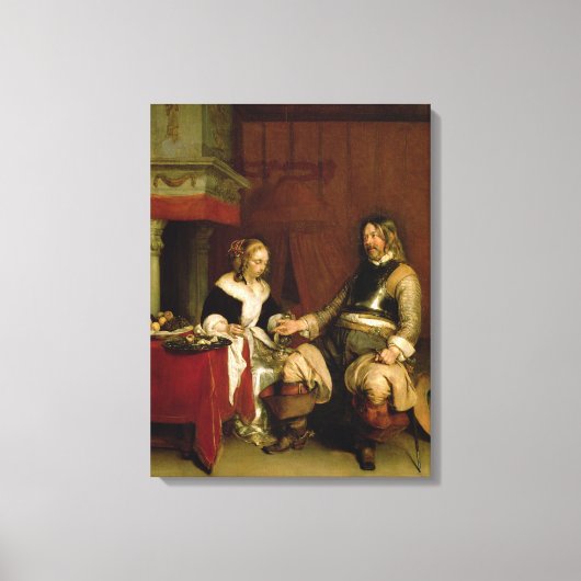 Der Gentleman Soldier (Öl auf Leinwand) Leinwanddruck (Vorderseite)