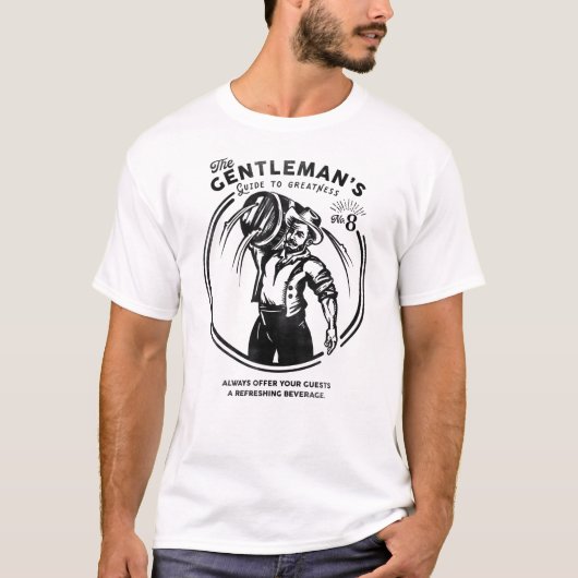 "Der Gentleman's Guide to Greatness" Bier Lover T-Shirt (Vorderseite)