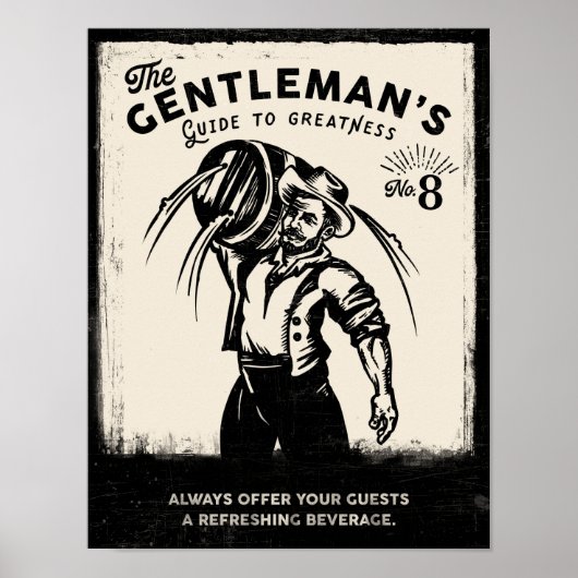 "Der Gentleman's Guide to Greatness" Coole Mensche Poster (Vorne)