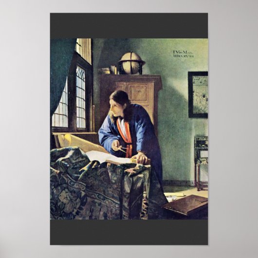 Der Geograf von Johannes Vermeer Poster (Vorne)