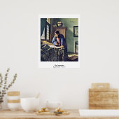 Der Geograf. von Johannes Vermeer Poster (Küche)