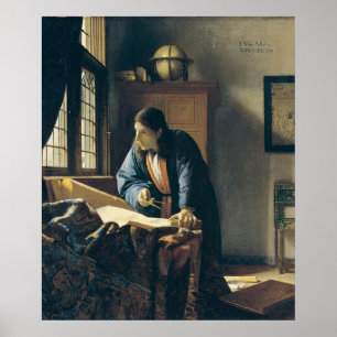 Der Geograph durch Vermeer - Plakat