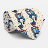 Der geometrische Stil des Akkordeonisten Krawatte (Gerollt)