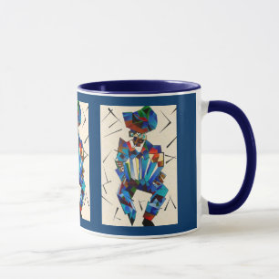 Der geometrische Stil des Akkordeonisten Tasse