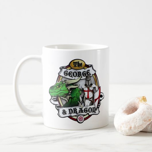 Der George und die Drache-Tasse Kaffeetasse (Mit Donut)
