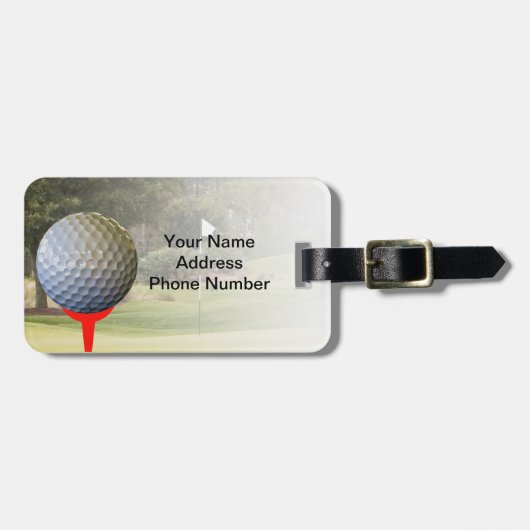 Der Gepäckanhänger des Golfspielers, kundengerecht (Vorderseite horizontal)