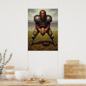 Der gepanzerte Quarterback Poster (Küche)
