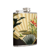 Der gequälte Orientalische Lüfter mit Blumendesign Flachmann (Rechts)