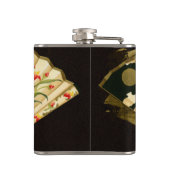 Der gequälte Orientalische Lüfter mit Blumendesign Flachmann (Rückseite)