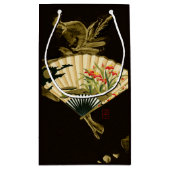 Der gequälte Orientalische Lüfter mit Blumendesign Kleine Geschenktüte (Rückseite)