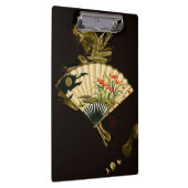 Der gequälte Orientalische Lüfter mit Blumendesign Klemmbrett (Rechts)