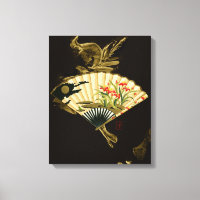 Der gequälte Orientalische Lüfter mit Blumendesign
