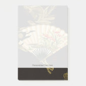 Der gequälte Orientalische Lüfter mit Blumendesign Post-it Klebezettel (Vorderseite)