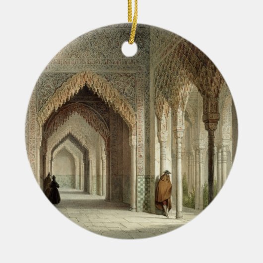 Der Gerichts-Raum des Alhambras, Granada, 1853 Keramik Ornament (Vorne)