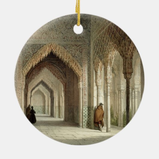 Der Gerichts-Raum des Alhambras, Granada, 1853 Keramik Ornament (Hinten)