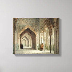 Der Gerichts-Raum des Alhambras, Granada, 1853 Leinwanddruck