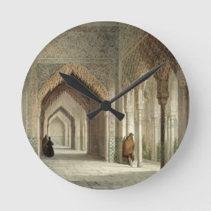 Der Gerichts-Raum des Alhambras, Granada, 1853 Runde Wanduhr