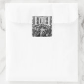 Der Gerichtshof Quadratischer Aufkleber (Tasche)