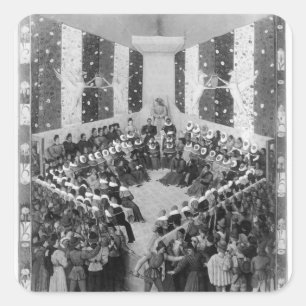 Der Gerichtshof Quadratischer Aufkleber