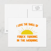 Der Geruch des Devisenhandels am Morgen Postkarte (Vorne/Hinten)