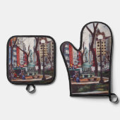 Der Geruch des Gewerkschaft Square Ofenhandschuh & Topflappen-Set (Vorderseite)