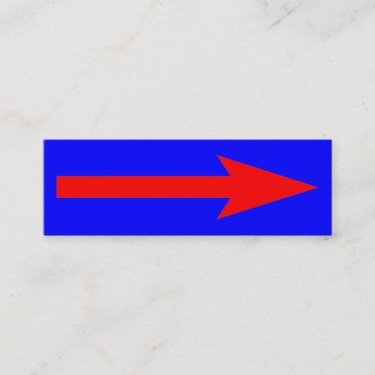 Der gesamte Punkt - rot und blau Mini Visitenkarte (Vorderseite)