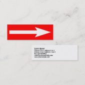 Der gesamte Punkt - rot und weiß Mini Visitenkarte (Vorne/Hinten)