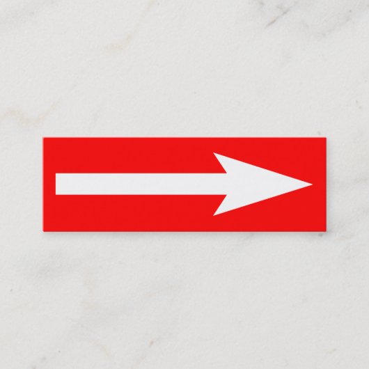 Der gesamte Punkt - rot und weiß Mini Visitenkarte (Vorderseite)