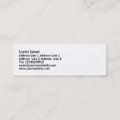 Der gesamte Punkt - rot und weiß Mini Visitenkarte (Rückseite)