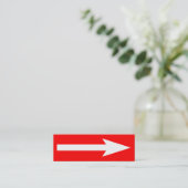 Der gesamte Punkt - rot und weiß Mini Visitenkarte (Stehend Vorderseite)